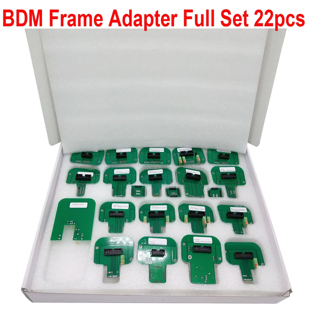 

22pcs/set LED BDM Frame Adapter for KESS Ktag BDM100 CDM KTM Dimsport BDM Probe Adapters Full Set ECU RAMP Adapter