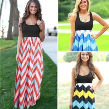 Индийское сари платья продвижение сари Индия Популярная мода круглый воротник платье без рукавов с шитьем сексуальная волна полоса