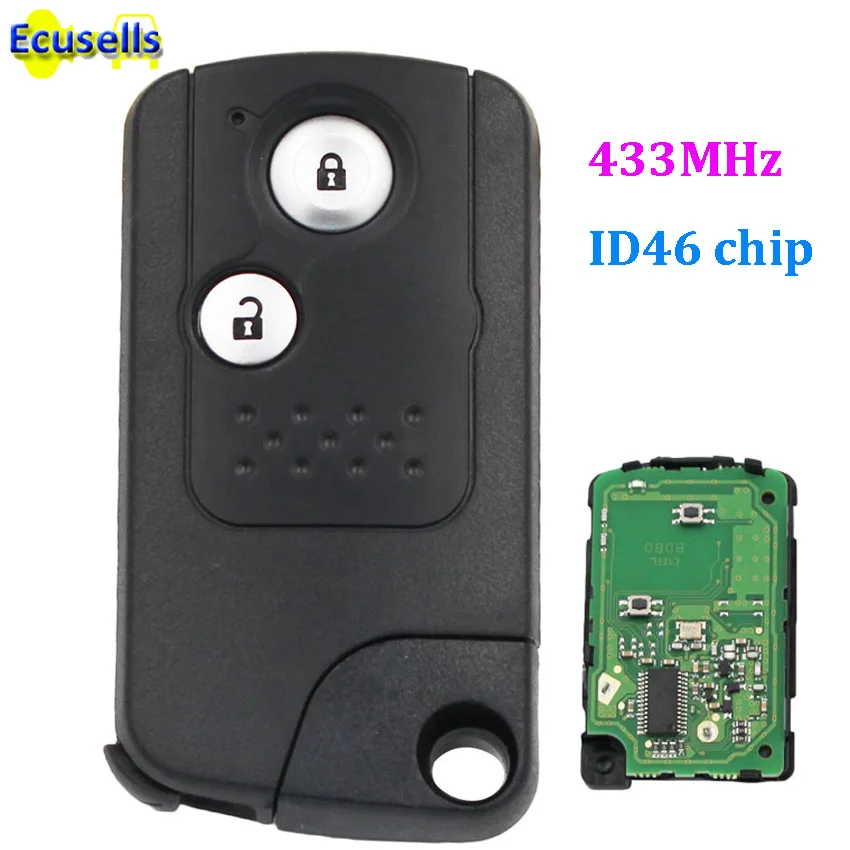 

Intelligent Smart Remote Key fob 2 Button 433MHZ With ID46 Chip For Honda CRV