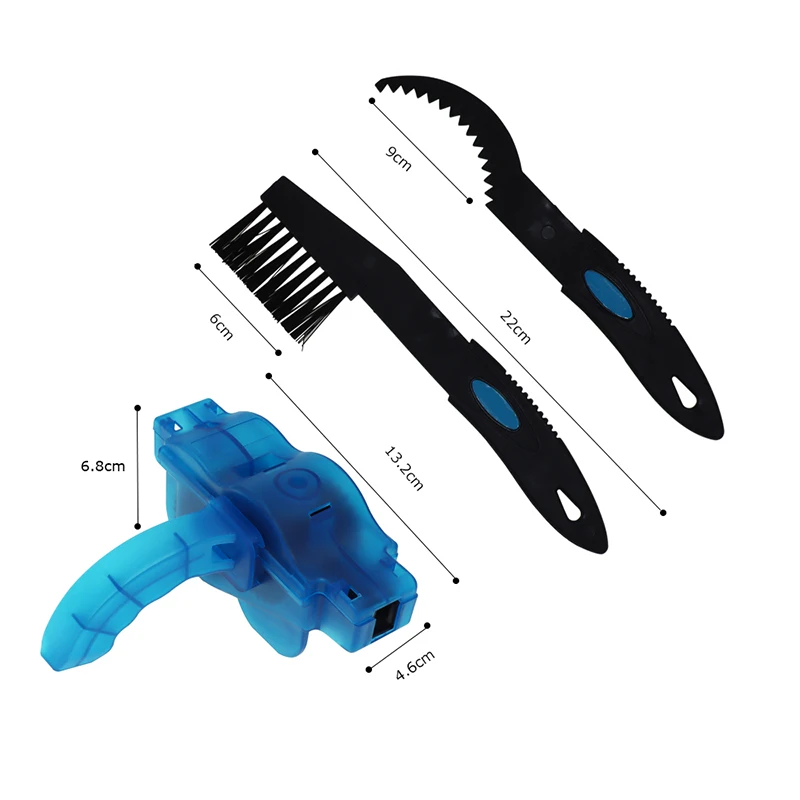 Best 3pcs/set Portable Bicycle Chain Cleaner Bike Clean Machine Scrubber Wash Tool Mountain Road Bike Cycling Cleaning Tool 5