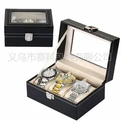 Проверьте и подарок случае слот ролика 3 бренд часы Jewelry Кожаный Браслет Box сумка