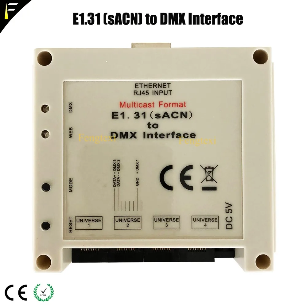 Многоадресный формат E1.31(sACN) к DMX интерфейс/мост для Madrix, MagicQ 4 DMX вселенных 2048 каналов