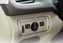 Lapetus Accessories For Volvo V40 2013 2018 Stainless Steel Headlight Lamp Control Switch Button Panel Cover