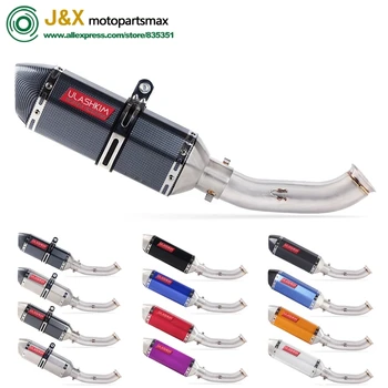 

Motorcycle Full Exhaust Escape Muffler System Slip On For KTM DUKE 200 250 RC 390 RC390 2017 2018 Middle Link Pipe