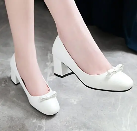 Zapatos Mujer Женские туфли лодочки на массивном каблуке Женская обувь высоком Sapato