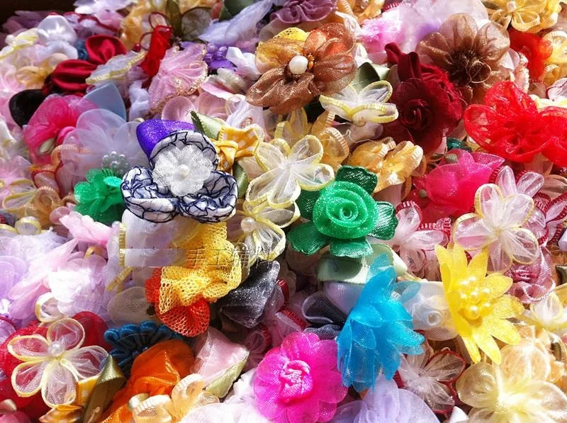 100pcs DIY Artificial Embellish silk flowers head lot for ...