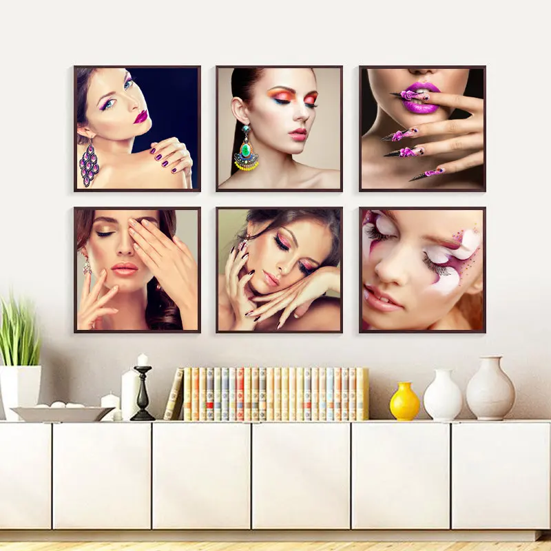 

hair salon wall poster makeup beauty salon shop wall art decoration manicure art print decor HD2581
