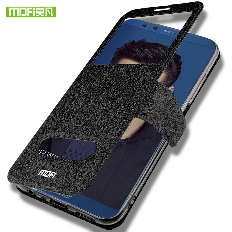 Mofi для Huawei honor 9 lite чехол силиконовый роскошный флип кожаное окно 9i прозрачный ТПУ