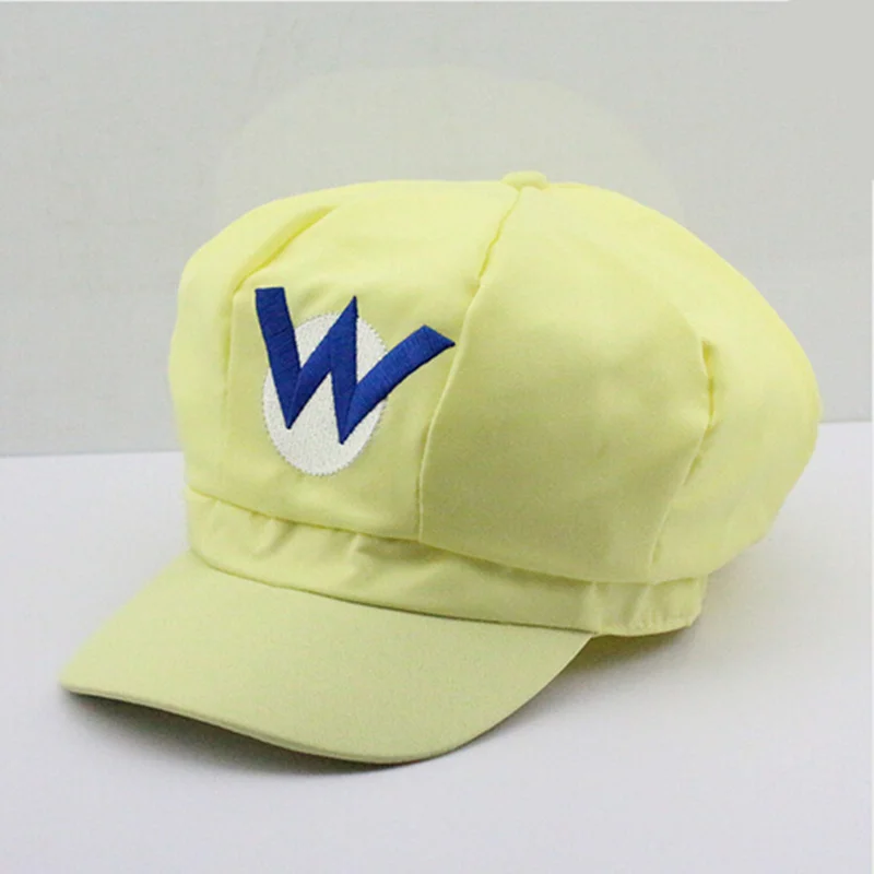 Супер Марио Плюшевые игрушки шапки Марио Луиджи Варио Waluigi Косплей шляпа плюшевые игрушки подарок на Хэллоуин - Цвет: Цвет: желтый