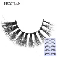 Hbzgtlad 5 пар норковых ресниц натуральные длинные накладные ресницы 3d норковые ресницы 1 коробка наращивание ресниц для макияжа Искусственные ресницы