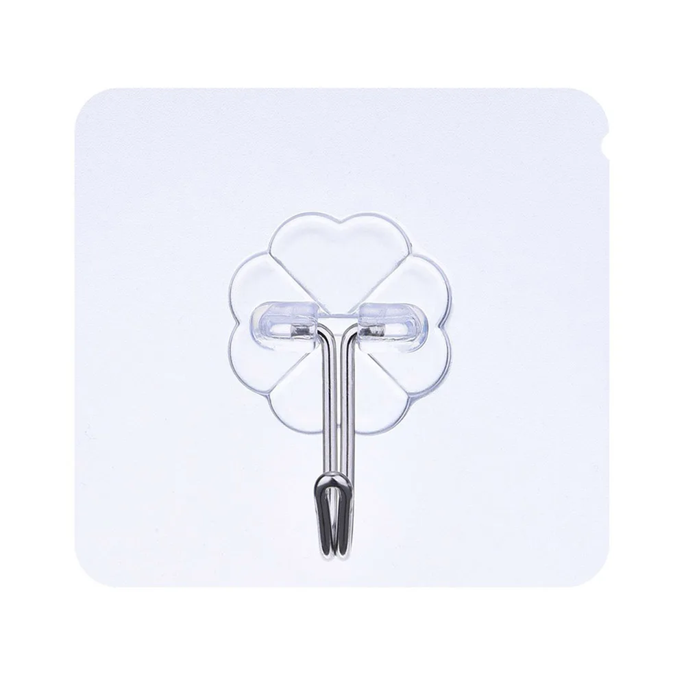 

1pc Load Bearing 10kg Seamless Adhesive Hook Waterproof Transparent Strong Stick Hook Kitchen Wall Hanger