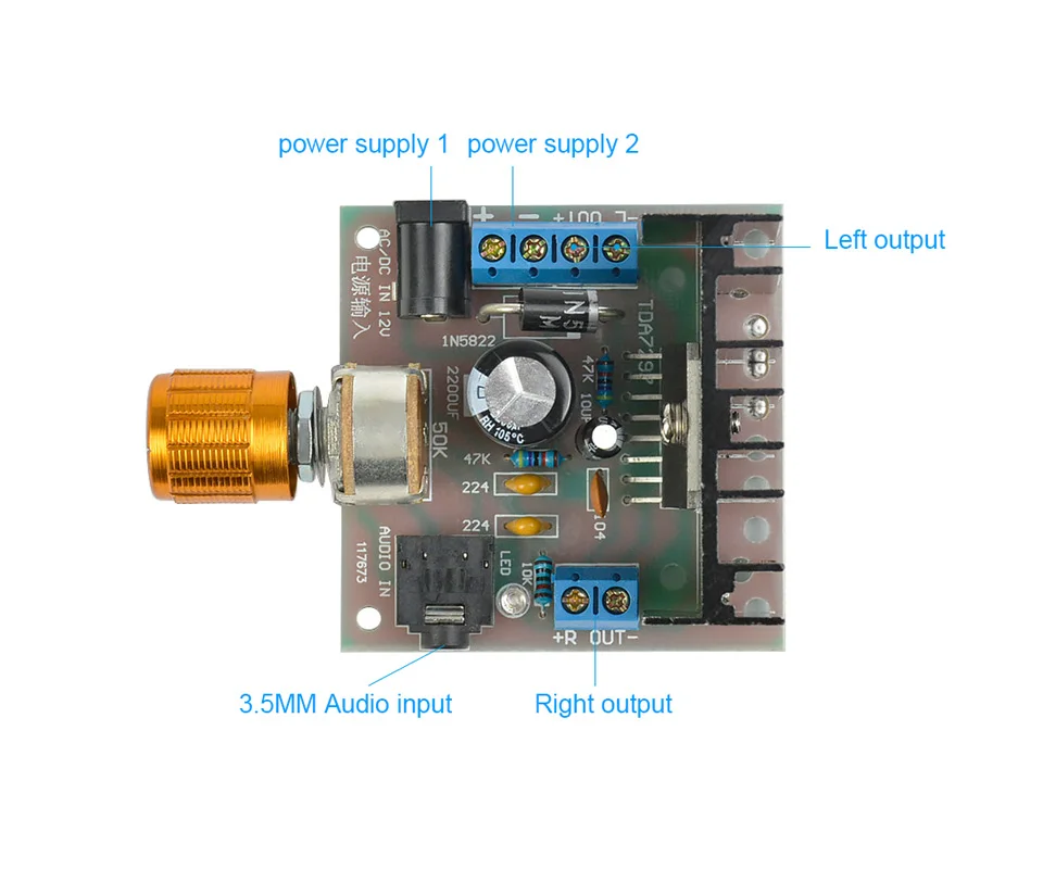 Aiyima 12 В TDA7297 аудио усилитель плата Amplificador класса AB стерео двухканальный усилитель доска 15 Вт+ 15 Вт