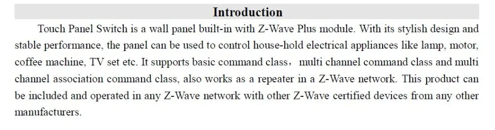 Z-Wave Plus MCOHOME сенсорный выключатель питания MH-S314 EU868.42MHz 4 банды ВКЛ./ВЫКЛ. Выключатель питания для лампы светильник управление двигателем