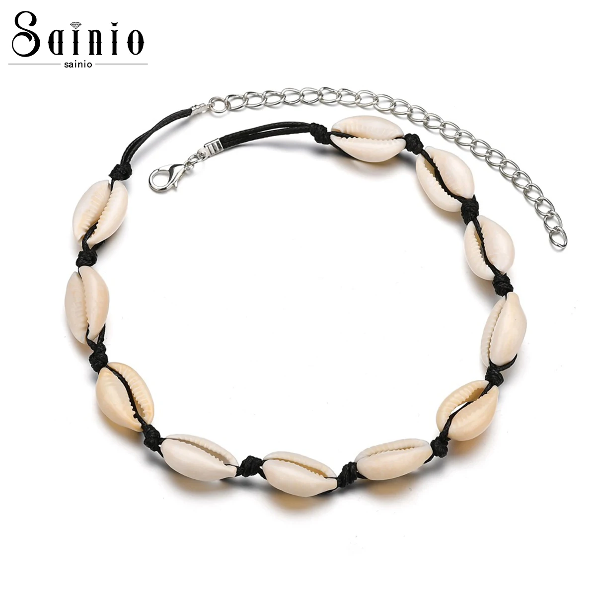 

Sainio Cowrie Sea Shell Rope Chain 2019 New Summer Shell Choker Necklace Adjustable Chain Necklace Women Boho Beach Jewelry