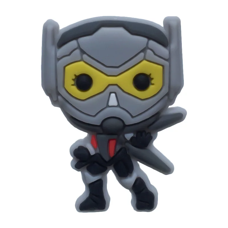170-02 Новинка, 1 шт., Deadpool, единорог, мультфильм, ПВХ, обувь, амулеты, аксессуары, пряжки, подходят для браслетов, КРОК, амулеты, JIBZ, Детский Рождественский подарок - Цвет: 170-02