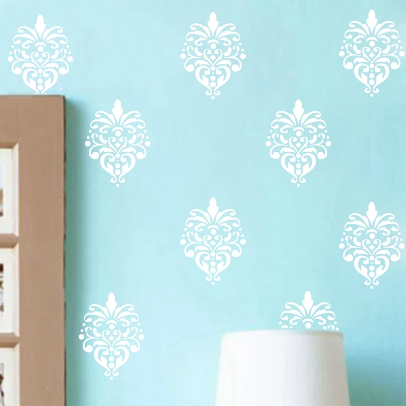 

Free shipping 5" x 7" Damask Flourish Vinyl Wall Decals , Damask Wallpaper Graphics Art Home Wall Decoration