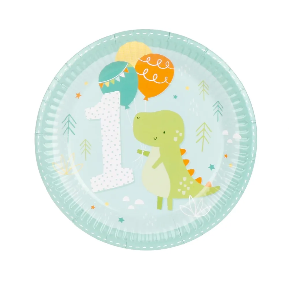 8 Pcs 7 Inch Kartun Buaya 1st Perlengkapan Pesta Ulang Tahun