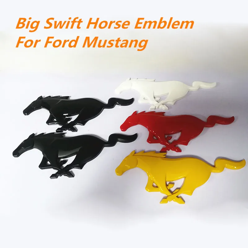 5 Color 21.5cm Grill Big Running Horse Emblem Badge Refitting Car