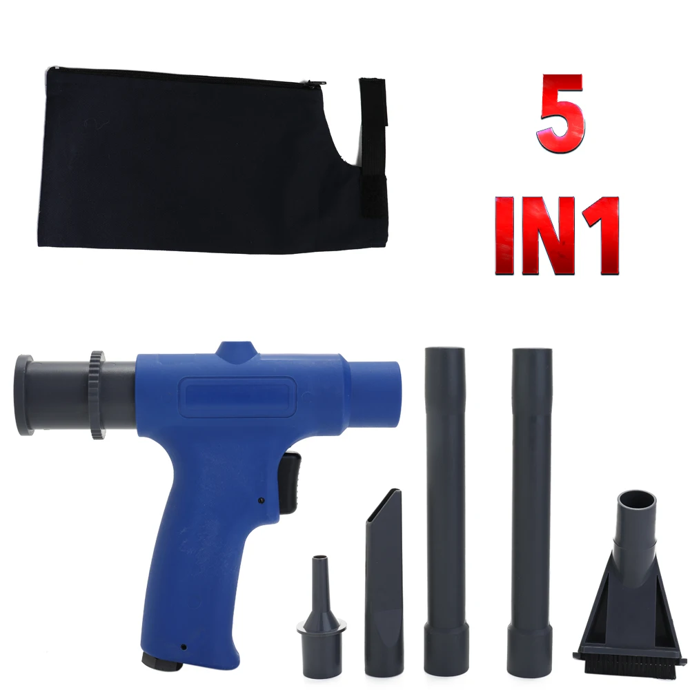 

Portable Manual Powerful Pneumatic Spray Gun Blower Device Kit Dust Blowing Suction Dual-Use Vacuum Cleaning Absorber