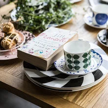 Креативные декоративные европейские чашки из костяного фарфора блюдца керамическая посуда на глазурованной вине листья молоко чай кофе чашка с ручкой