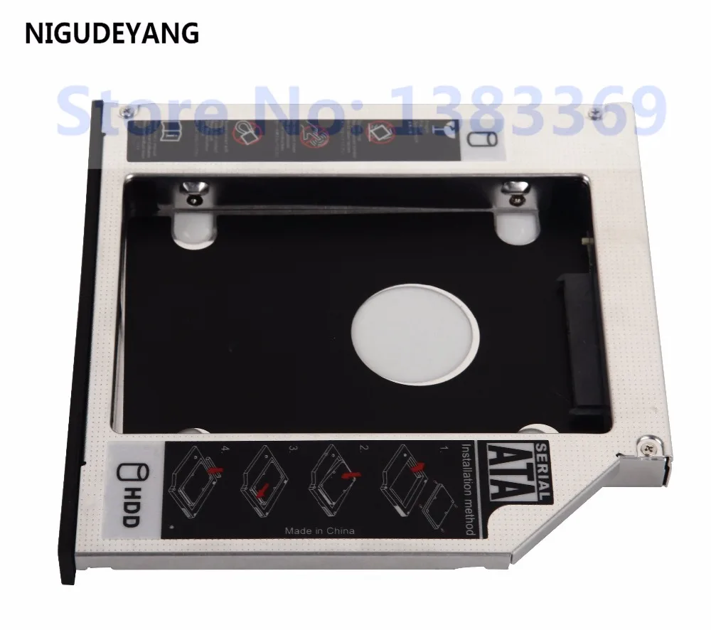 

NIGUDEYANG 12.7mm 2nd Hard Drive SSD Caddy Adapter for Lenovo IdeaPad Y430 Y450 Y460 Y470 Y480 B460 B470