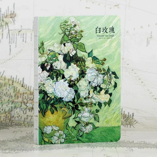 220 pages Van Gogh oil painting series Notebook paper Diary Book Sketch Book Chrismas Gift - Цвет: E