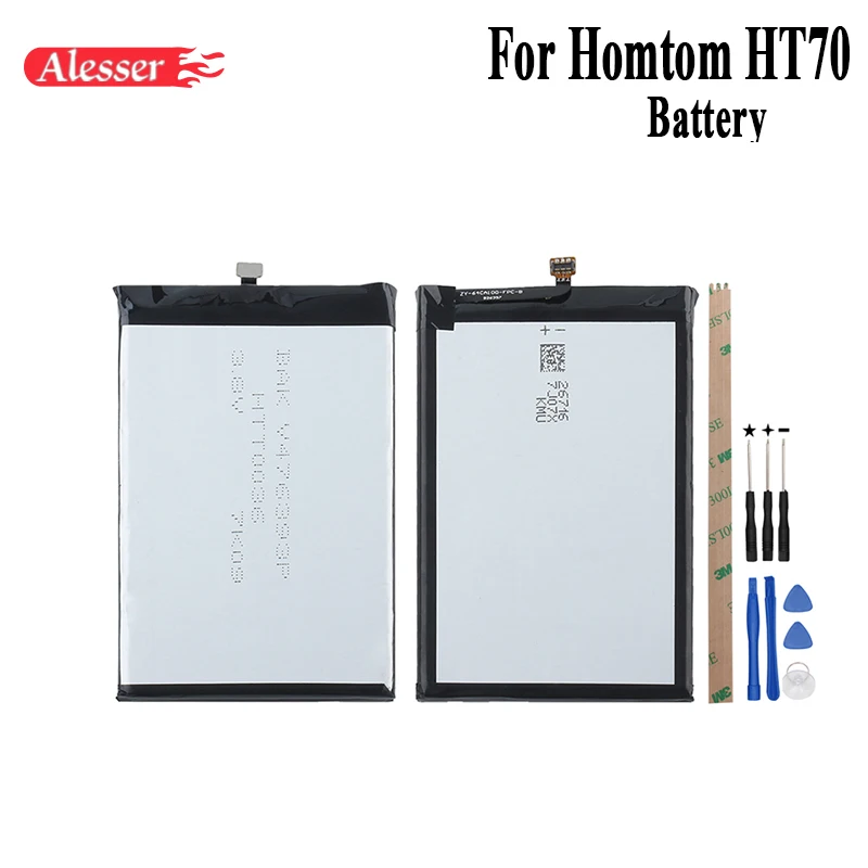 

Alesser For Homtom HT70 Battery 10000mAh 100% New Replacement Accessory Accumulators For Homtom HT70 Mobile Phone With Tools