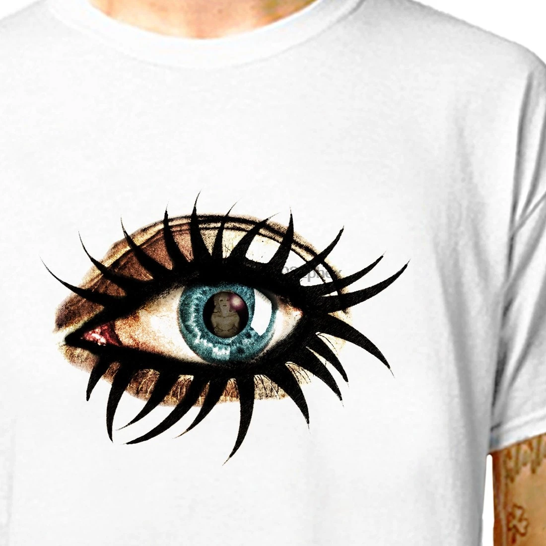 T-SHIRT Clockwork Orange EyeMen's &amp Women's Tees in (LazyCarrot) eyeball makeup stanley kubrick film classic horror movie | Мужская