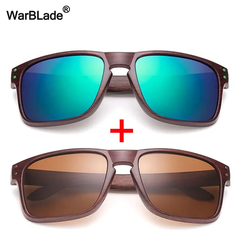 WarBLade Модные мужские солнцезащитные очки бамбуковые деревянные брендовый дизайн