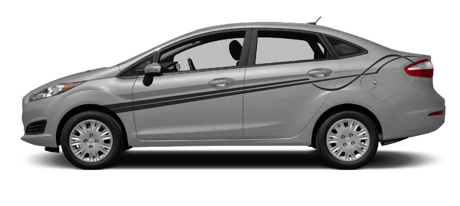 Для 2 шт. Fiesta вихревая наклейка графические наклейки в полоску 2015 2016 Ford