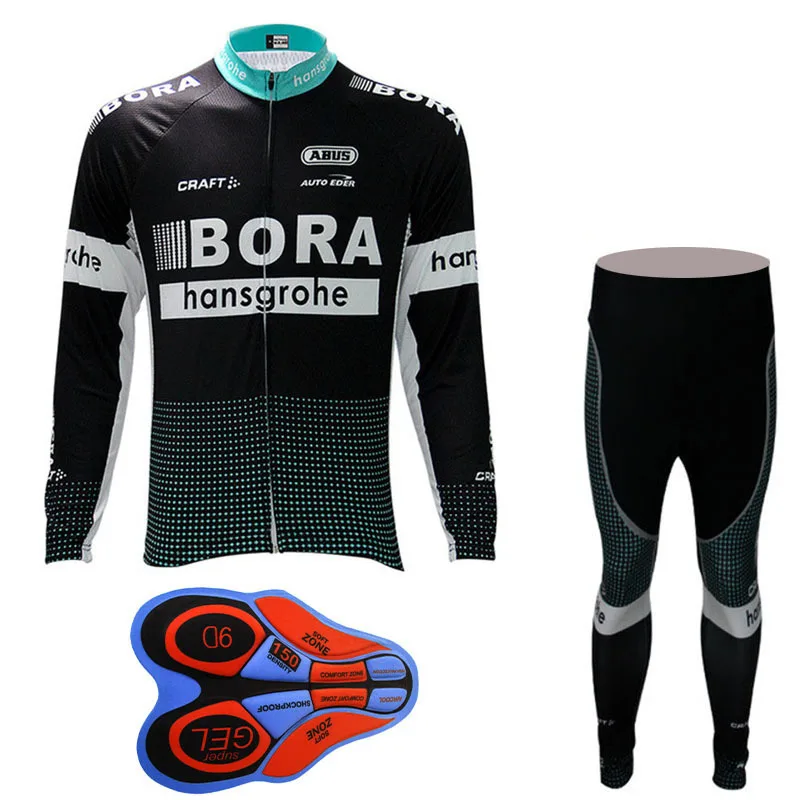 2018 Бора Pro Team Длинные рукава Осень Велосипеды костюм дышащая горный велосипед