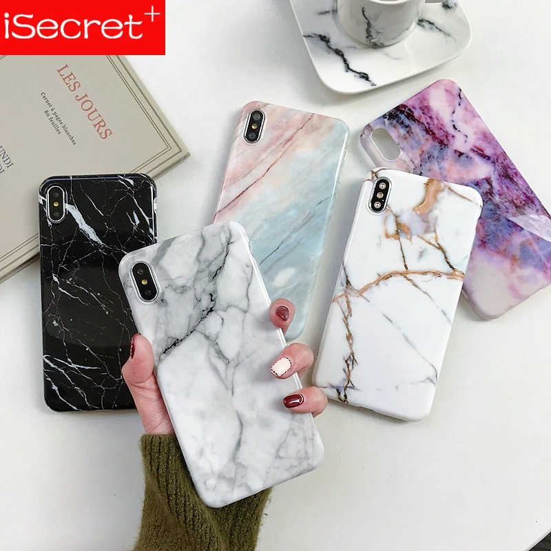 

Marble Case on For Coque iphone 7 XS MAX Case Soft TPU Back Cover For iphone 6 6S 7 8 Plus iphone X XR Case Cover Phone Case