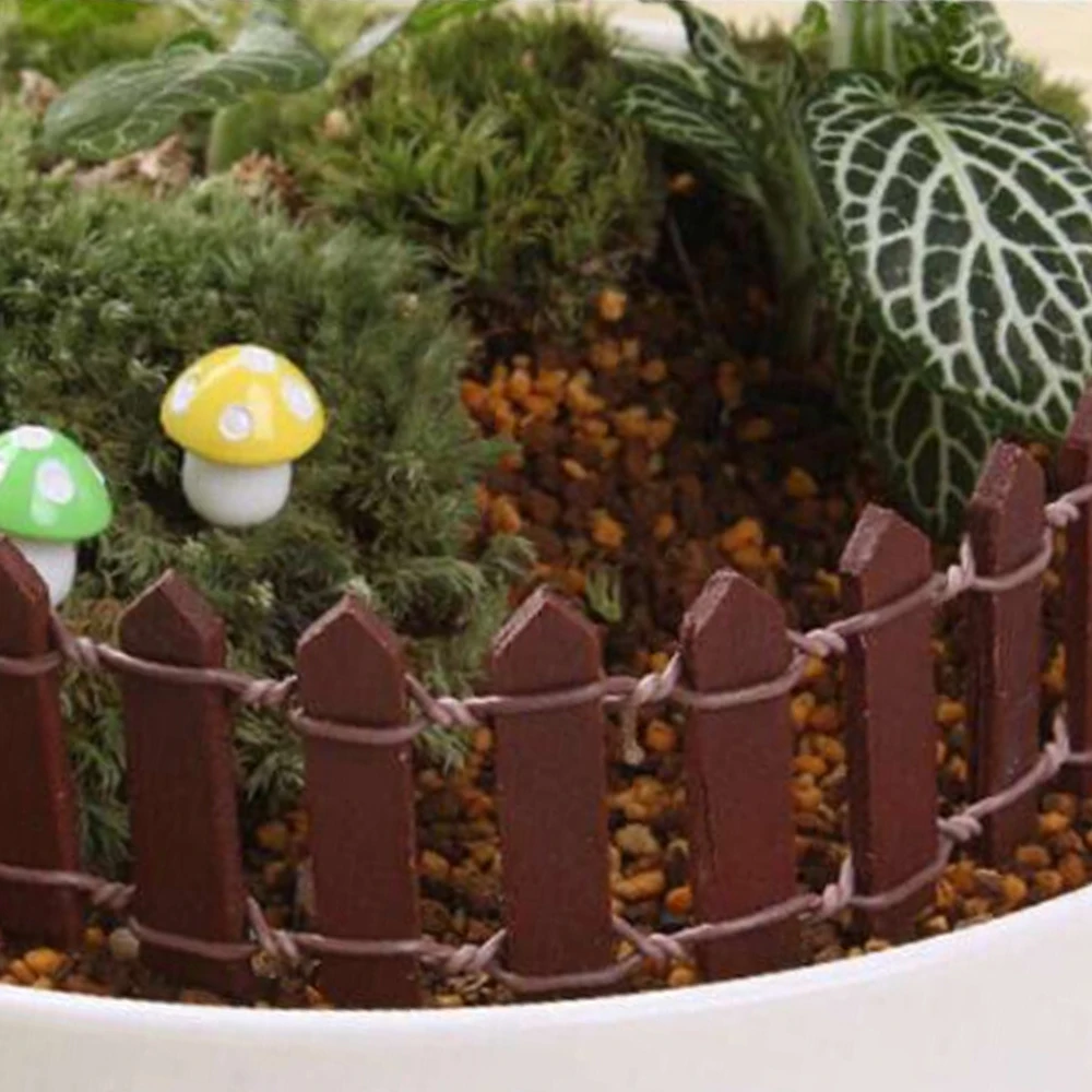 Микро пейзаж заборы мини кукольный домик сцена деревянные украшения DIY Сад