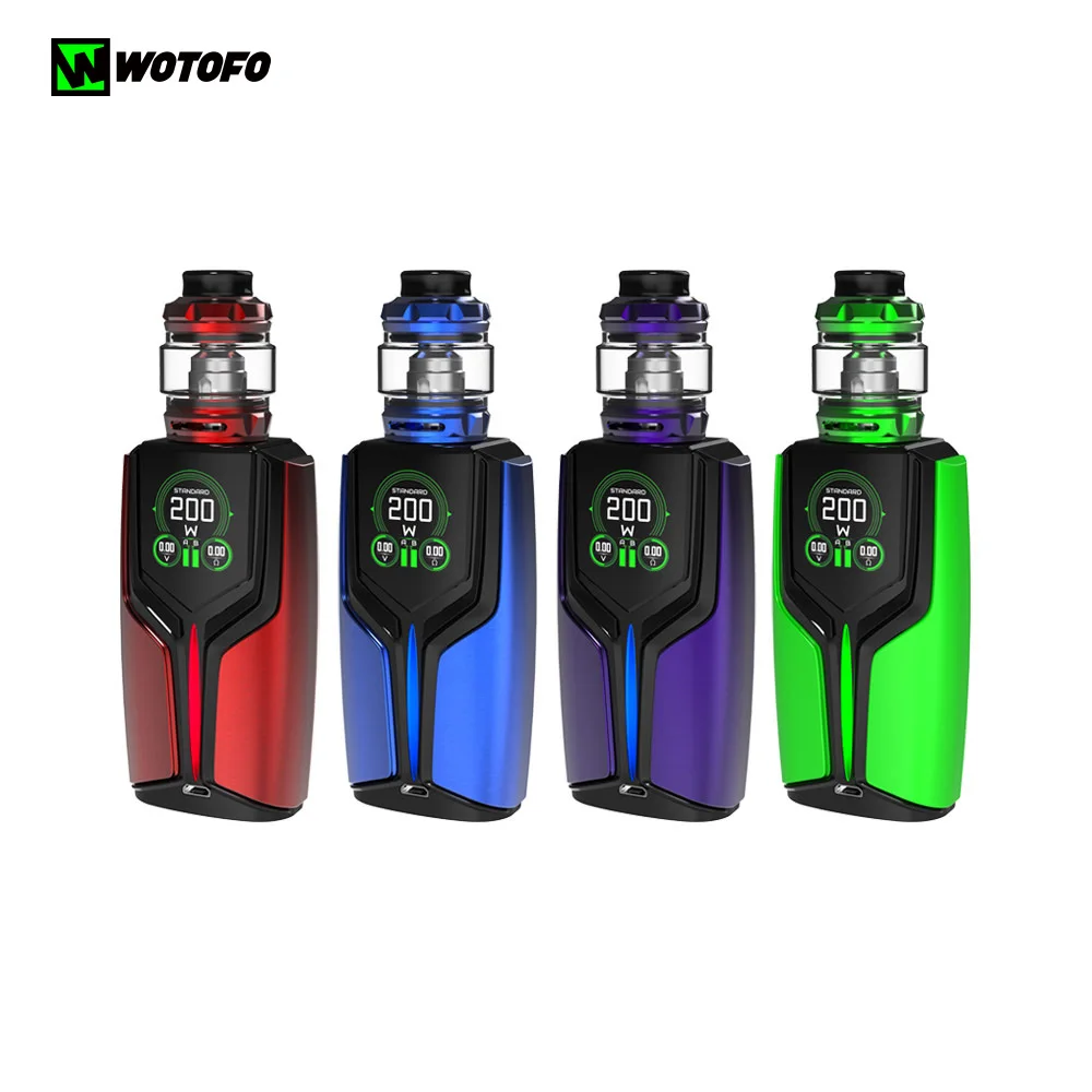 

Original Wotofo Flux Kit Electronic Cigarette With 200W Flux Box Mod Flow Pro Subtank Atomizer 4ml Tank Vape Full Set E Cig