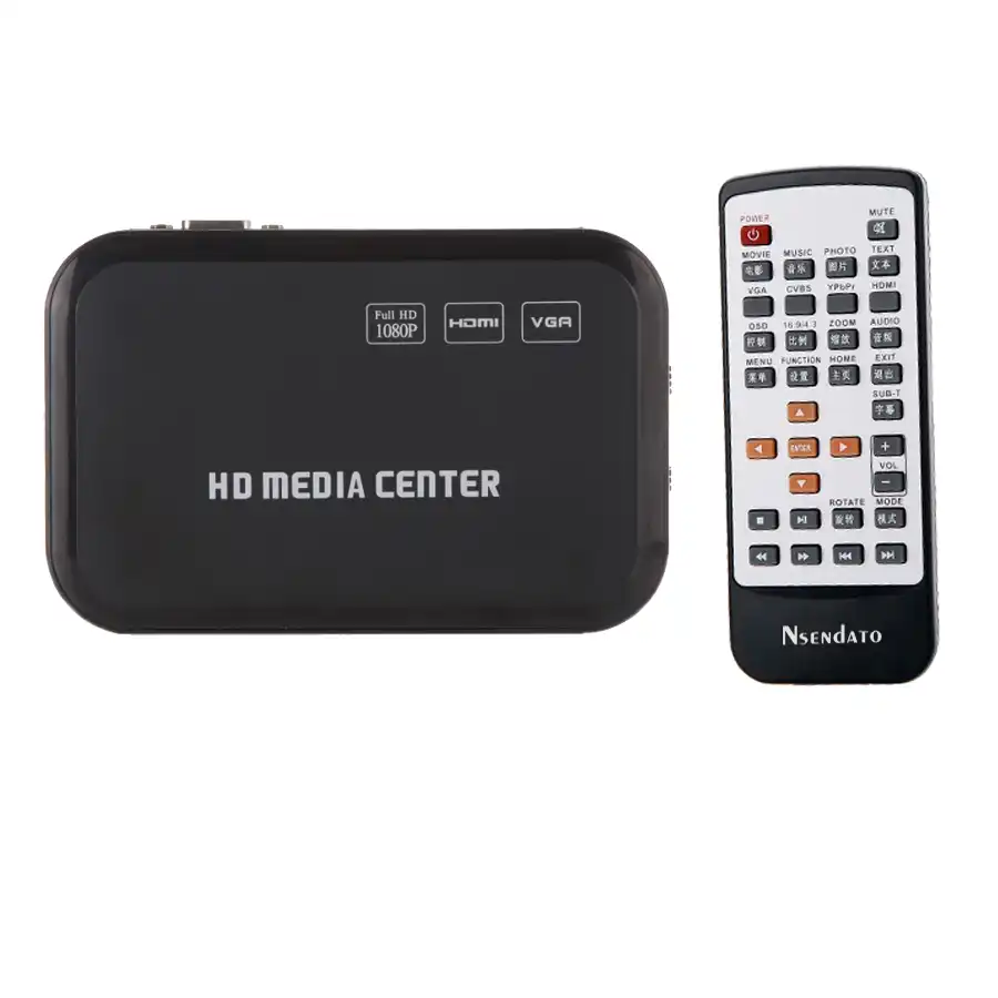 1080P HD Медиа Видео плеер центр Surp порт mkv H.264 с VGA HDMI USB AV MMC/SD порт с пультом дистанционного управления - изображение