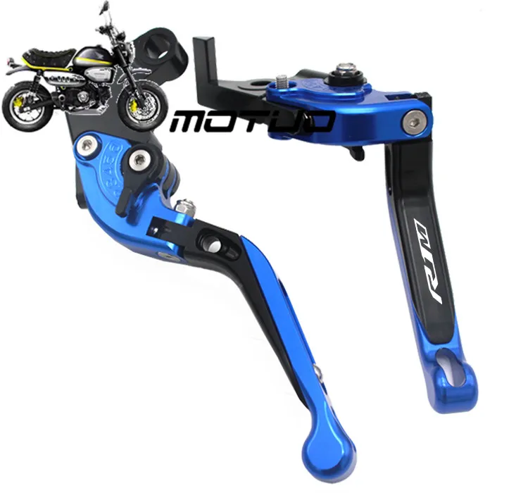 

Laser Logo(YZF R1) Blue+Titanium Extendable Folding Motorcycle Brake Clutch Levers For Yamaha YZF R1/R1M/R1S 2015 2016 2017 2018