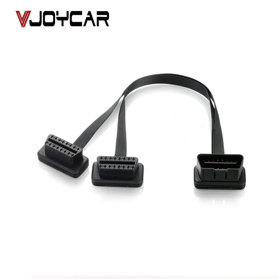 

OBD2 OBD II Extension Cable 1 to 2 16 PIN interface Plug and Play Universal For GPS Locator Tracker Hud Car DVR Phone Radar