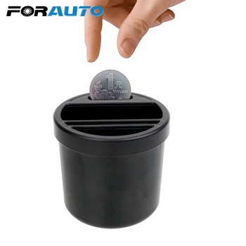 

FORAUTO Car Armrest Box Cigarette Coin Card Holder Storage Box Auto Organizer Cup Storage Box Universal Auto Accessories