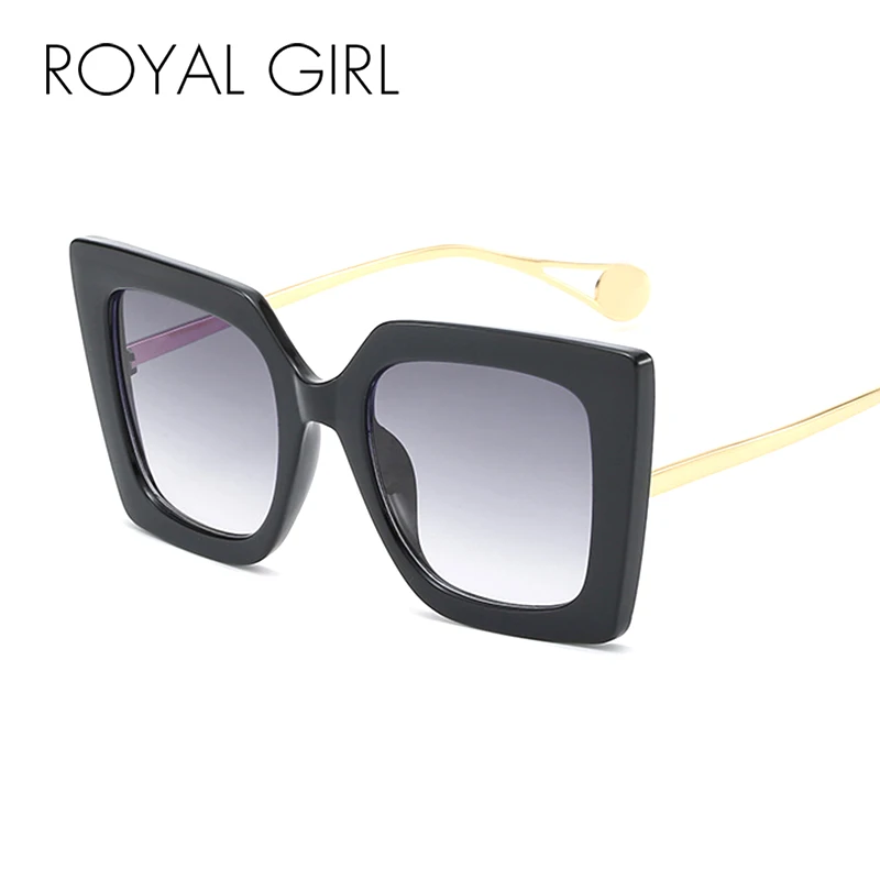 

Royal Girl DESIGN Square Women Fashion Cat Eye Sunglasses Ladies Luxury Brand Trending Sun Glasses UV400 Festival SS167