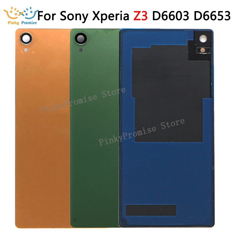 Для Sony Xperia Z3 D6603 D6653 Задняя крышка батареи задняя дверь корпус стеклянный чехол