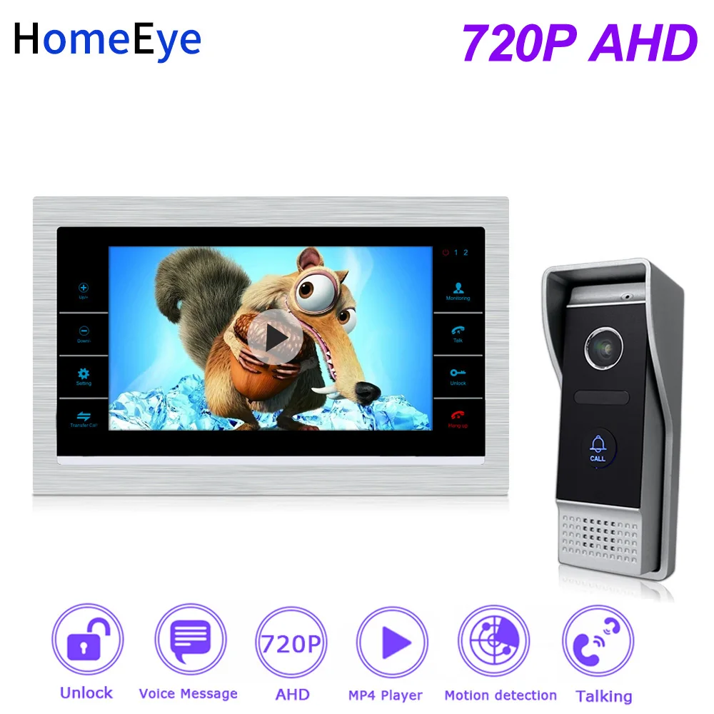 Видеодомофон HomeEye 720P AHD с поддержкой разблокировки меню|Видеодомофон| |