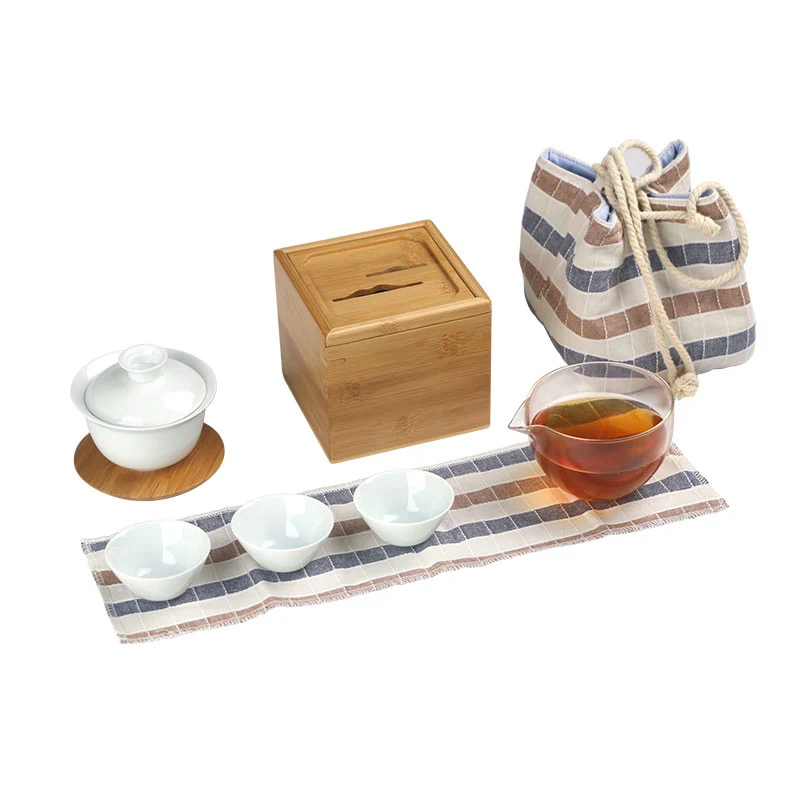 Tea Cup Tea Ceremony Tools Tea Set TANGPIN Ceramic Gaiwan Teacups Ceramic Chinese Tea Pot Portable Travel Tea Set