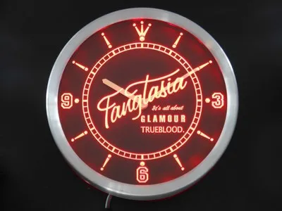 

nc0226 Fangtasia True Blood Neon Sign LED Wall Clock
