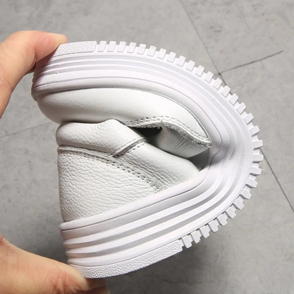 Gamlon/Весенняя детская белая обувь для девочек кроссовки из натуральной кожи