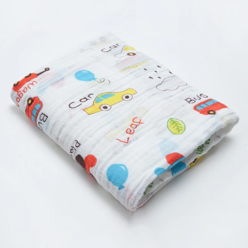 Musnlinfe хлопковое детское одеяло для новорожденных Пеленальное Хлопковое одеяло из муслина дышащее 110*110 см - Цвет: cars