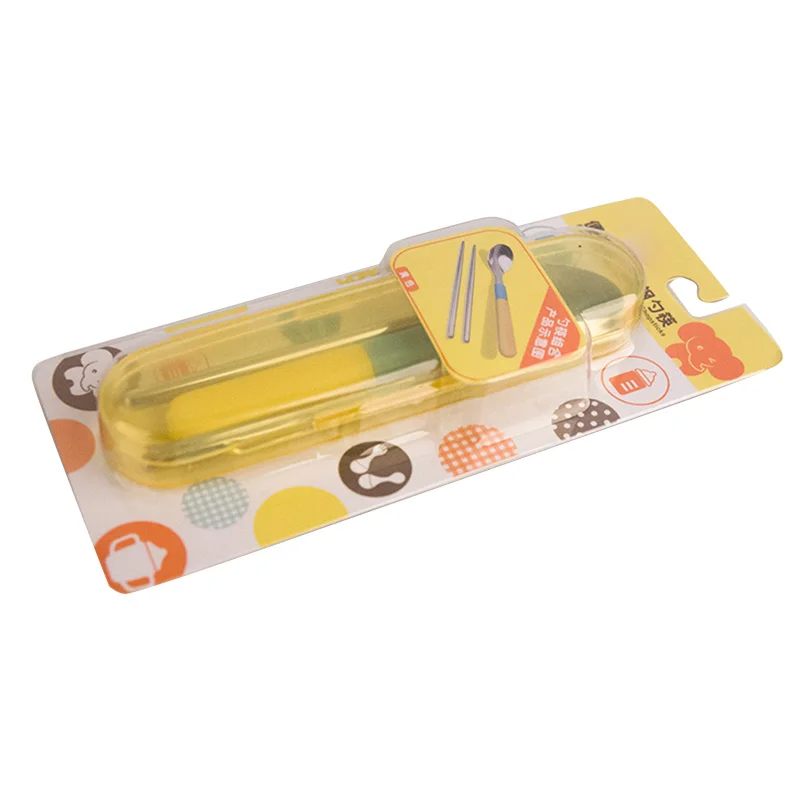 Baby Feeding Spoon Chopstick Stainless Steel Utensils (12)