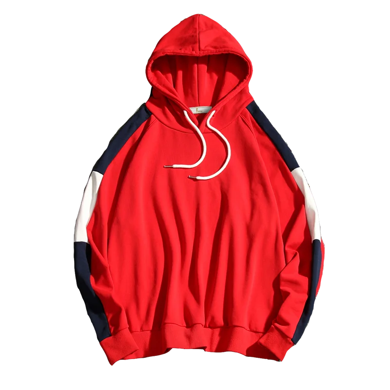 Fashion Patchwork Men's Hoodies Streetwear Outwear Casual Men Autumn Clothing Plus Size