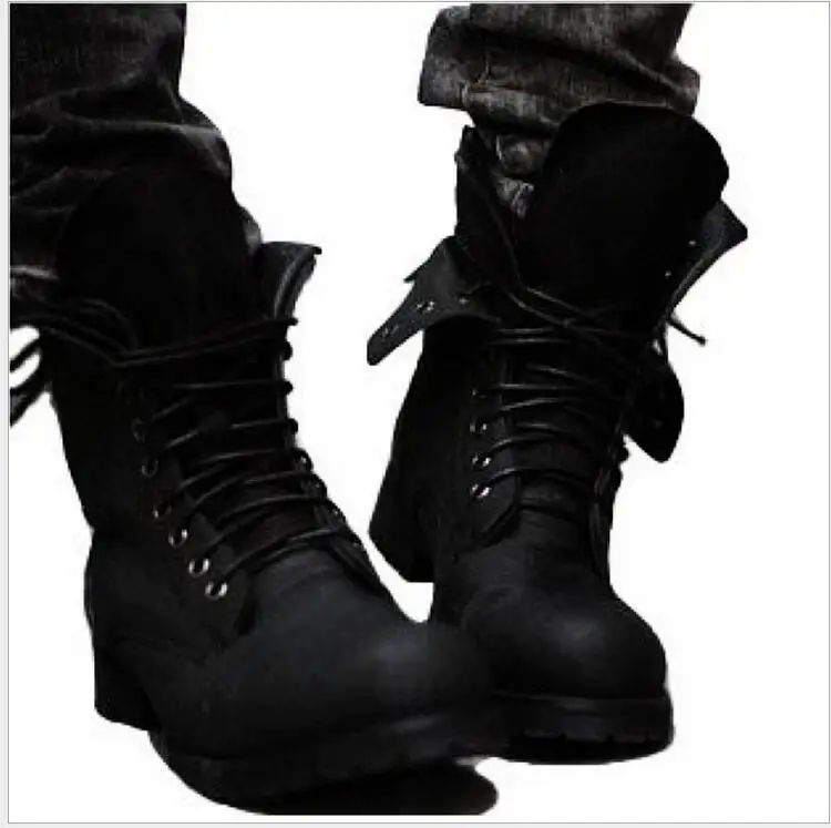 Winter Mens England Style Boots Fashion Retro Black Combat Riding Winter Mens England Style Boots Fashion Retro Black Combat Riding