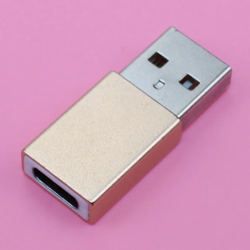 Юйси USB 2,0 Мужской к usb type C Женский OTG адаптер конвертер синхронизации данных зарядное устройство кабель для samsung oneplus huawei Xiaomi - Цвет: Золотой