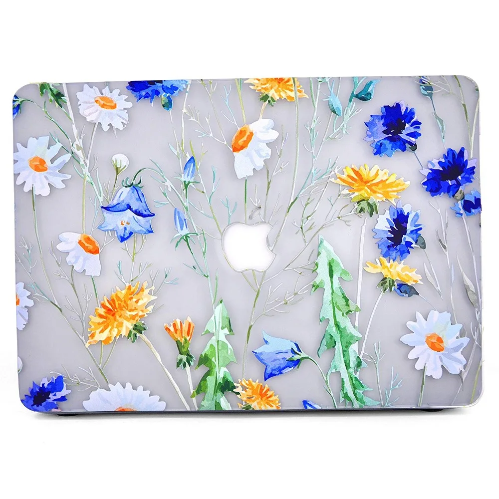 Print Flower Case For Apple Macbook Air Pro Retina 11 12 13 15 Laptop Case Cover for Mac book Pro 13 15 with Touch Bar Cases